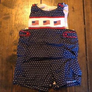 LiL Cactus Red White and Blue Jon Jon Toddler Boys Size 2T